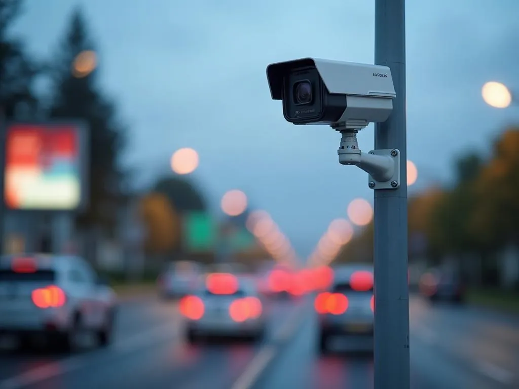 ANPR camera reading plates on the move