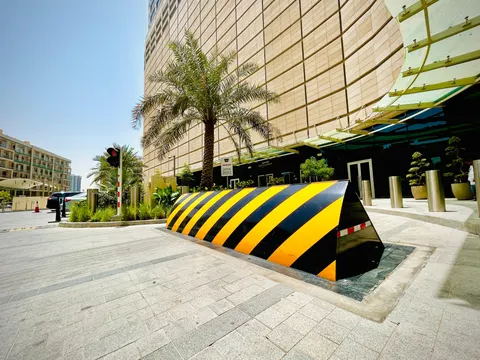 Road blocker at the entrance