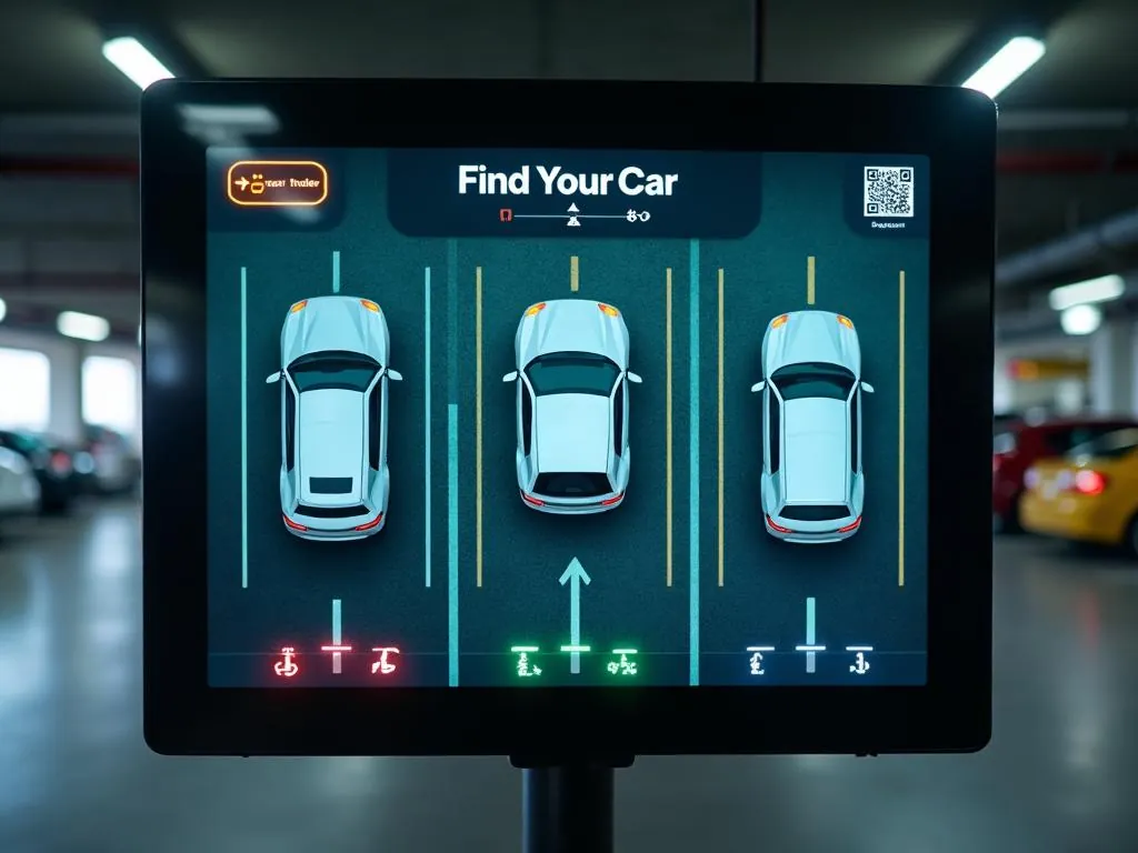 Find-your-car guidance display